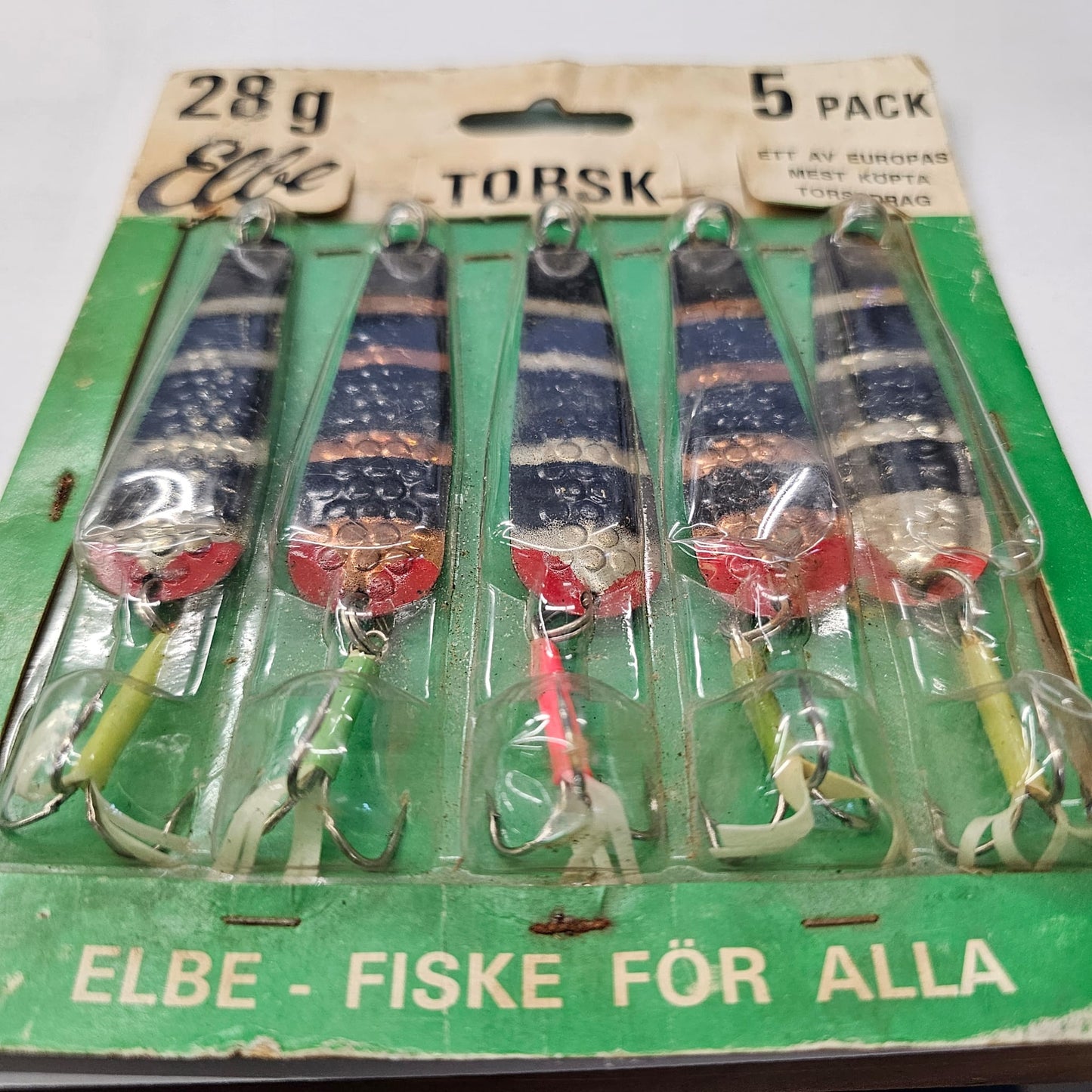Vintage Elbe Torsk Blinker 5 Pack 28g