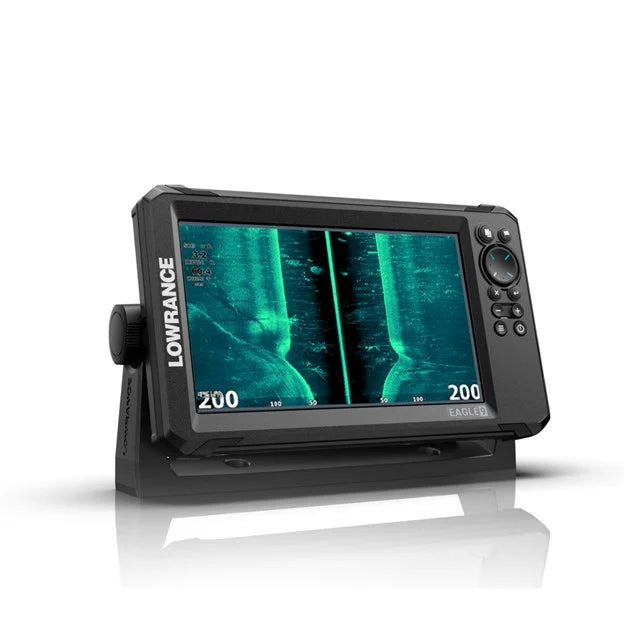 Lowrance Eagle 9 TripleShot HD Fischfinder mit hellem 9 Zoll IPS-Display und Kartenplotter