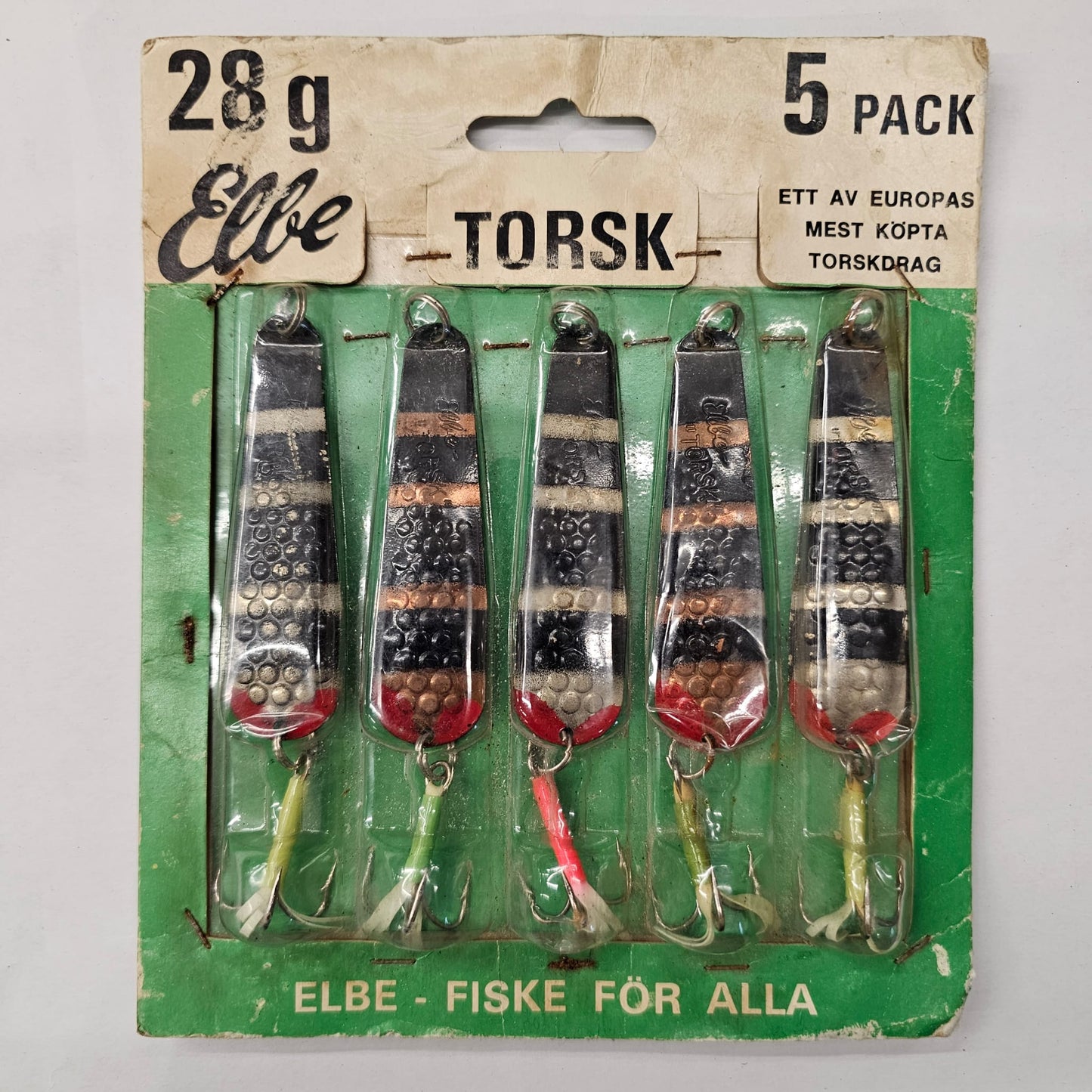 Vintage Elbe Torsk Blinker 5 Pack 28g