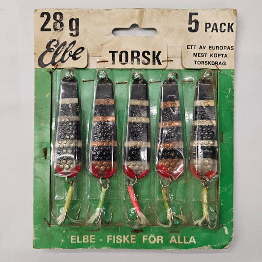 Vintage Elbe Torsk Blinker 5 Pack 28g