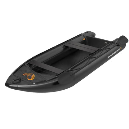 Aufblasbares Savage Gear E-Rider Angelkajak mit hohem Sitz und Heckspiegel